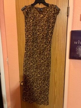 Conceptual Clothing Company Tan Printed Maxi Dress